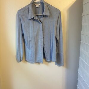 Liz‎ Claiborne blue and white pinstripe shirt